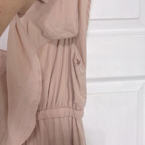 Show Me Your MuMu Pale Pink Caitlin Ruffle Formal Maxi Dress Size Medium - Picture 7 of 10
